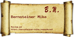 Bernsteiner Mike névjegykártya